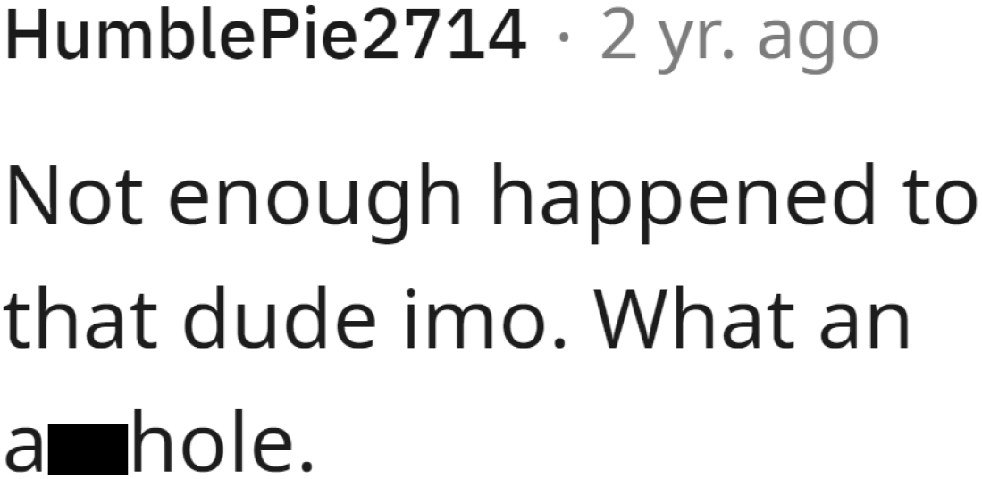 This user thinks that the man getting hurt wasn't enough.