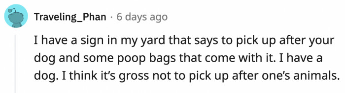 OP can try this, but it might bring about new sets of problems when the poo bags run out