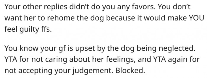 8. He doesn't care about his girlfriend's feelings.