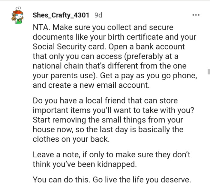 Make sure you collect and secure your documents