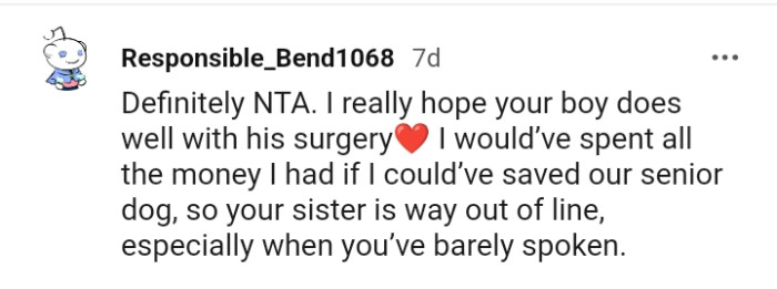 Your sister is way out of line