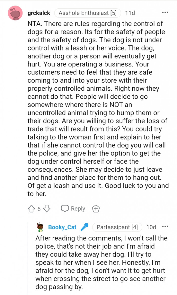 You could try talking to the woman first