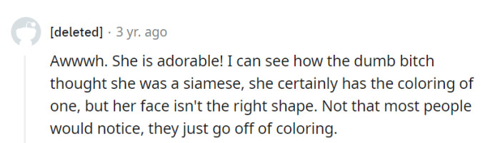 Cat ID can be tricky; it's like trying to judge a book by its cover, but she's definitely a unique edition!