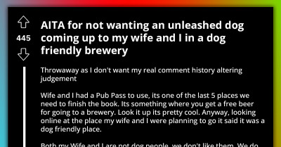 Couple Gets Kicked Out Of A Dog-Friendly Brewery For Overreacting Over A Friendly Dog That Just Wouldn't Leave Them Alone