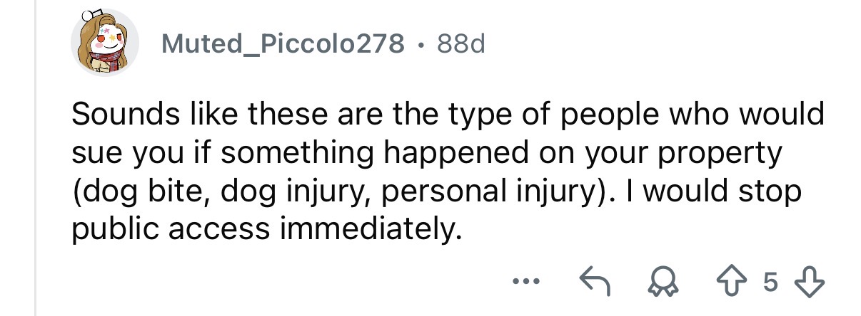 “These are the type of people who would sue you.”