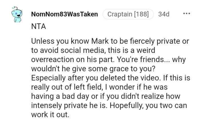 Let's Head into the Comments Section and Find Out What Other Redditors Have to Say Regarding the Story