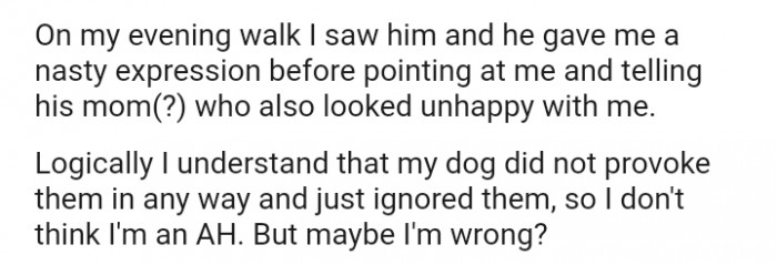 My dog did not provoke them