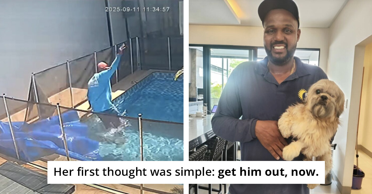 Viral Clip Shows Heartwarming Moment Man Gives CPR To A Blind Dog Who Fell In The Pool