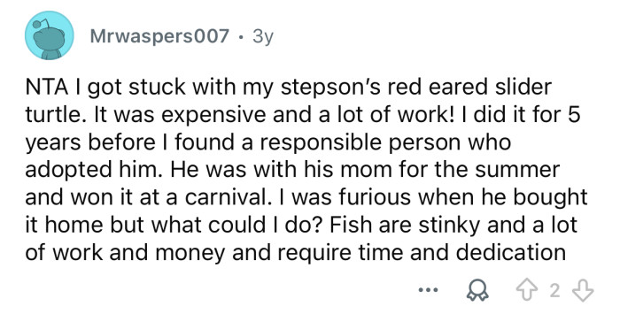 Fish are a lot of hard work.