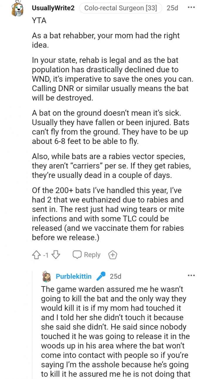 Your mom had the right idea