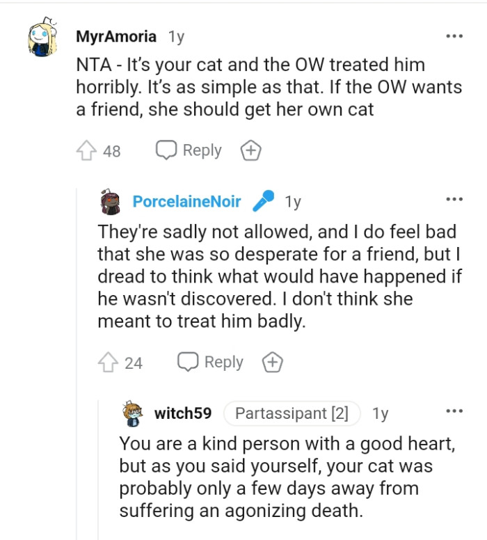 The OP doesn't think the old woman meant to treat him badly