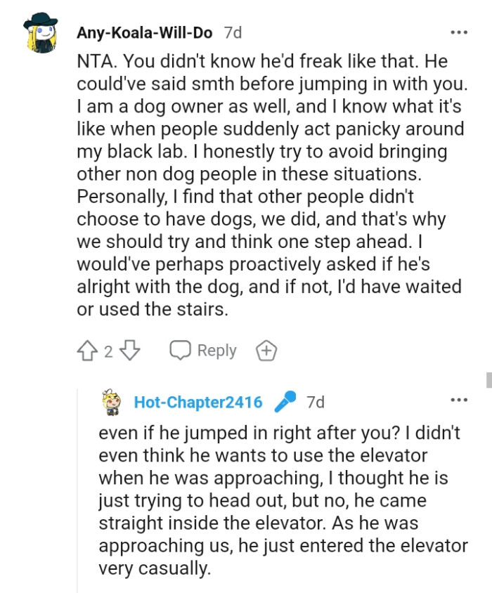 He could have said something before jumping in