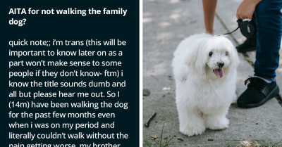 Trans Redditor Asks If They Are Wrong for Not Walking the Dog Because They Are in Pain from Period Cramps