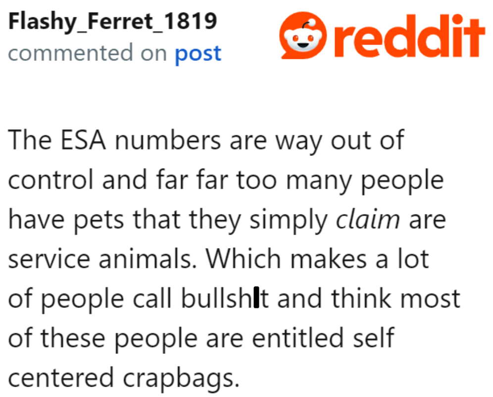 Redditor calls the other owner 