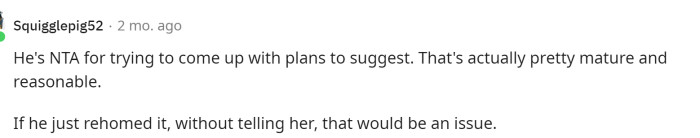 He can come up with plans and suggestions, but he kind of set it up perfectly so he expected her to say yes.