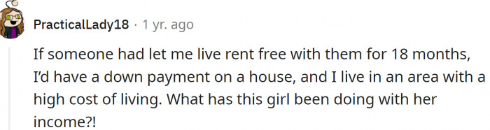 Does she have income at all?