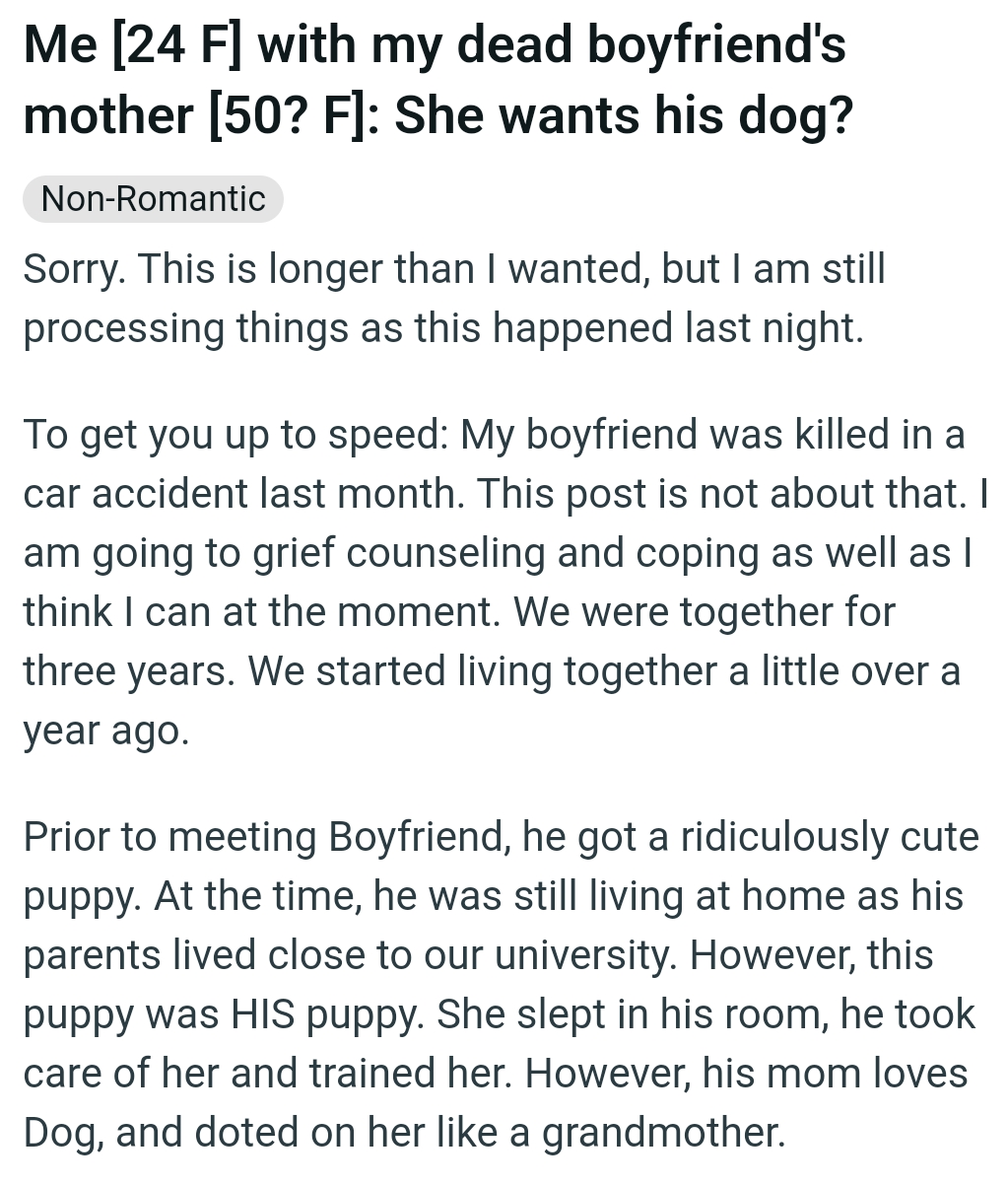 OP kicks off her story