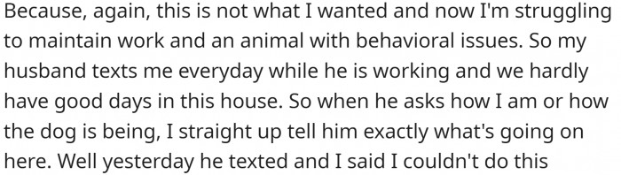 This is not what she wanted