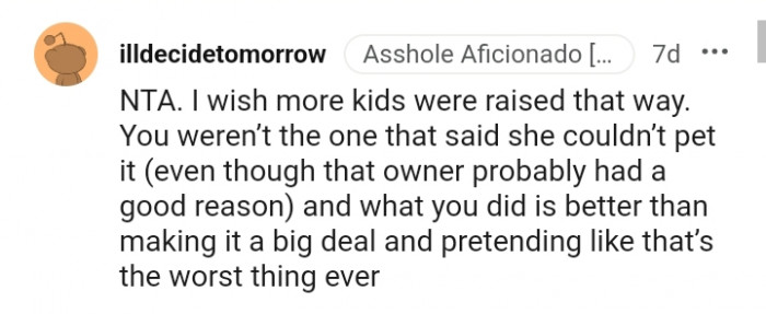 What you did is better than making it a big deal