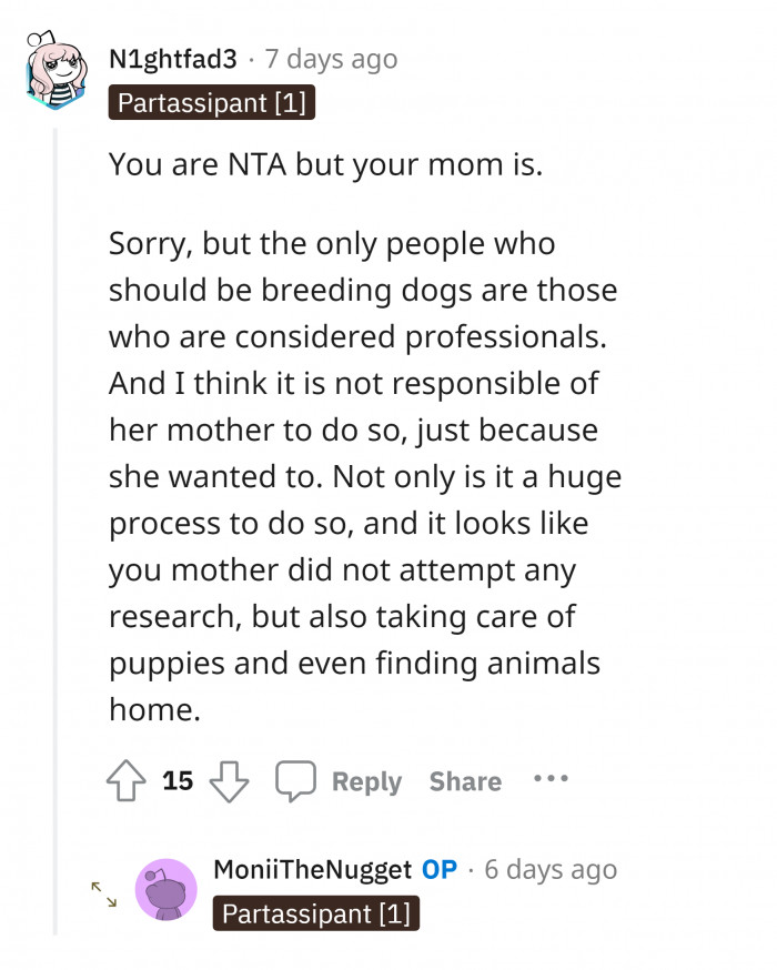 #15 The responsibility of a breeder.