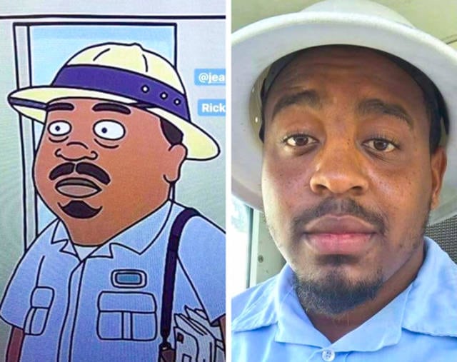 8. “A friend of mine looks like the mailman from Rick and Morty.”