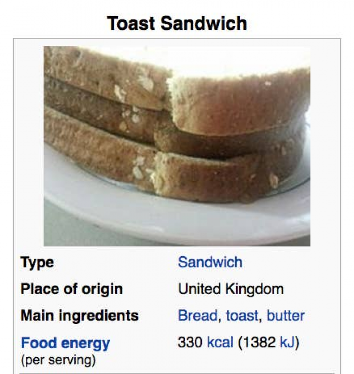 3. The toast sandwich