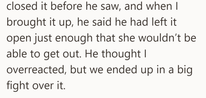 What felt like precaution to her felt like an overreaction to him, and the conversation spiraled.
