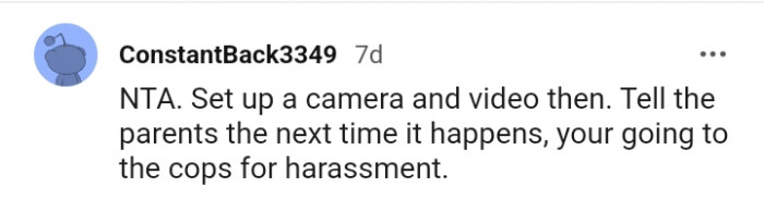 Tell the parents the next time it happens