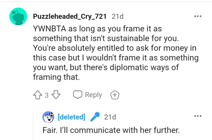 You are absolutely entitled to ask for money in this case