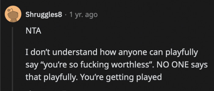 There was nothing playful in his choice of words