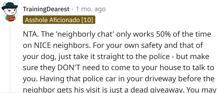 The 'neighborly chat' rarely works
