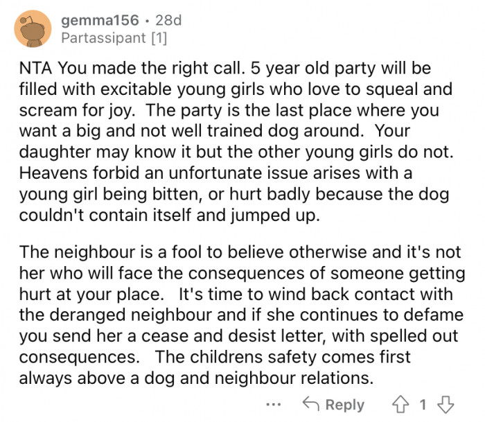 "The neighbor is a fool."