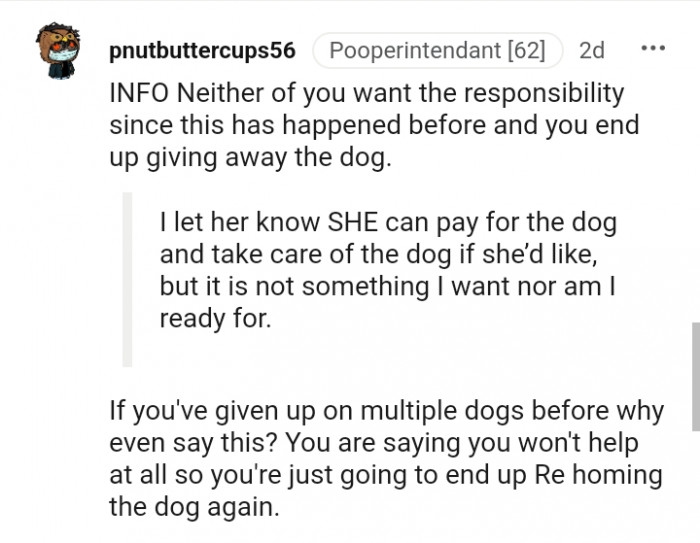 You are saying you won't help at all