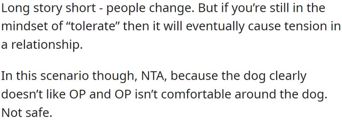 But they agree that this situation is not safe for OP