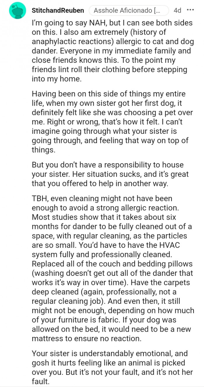 From someone who's extremely allergic to pet dander