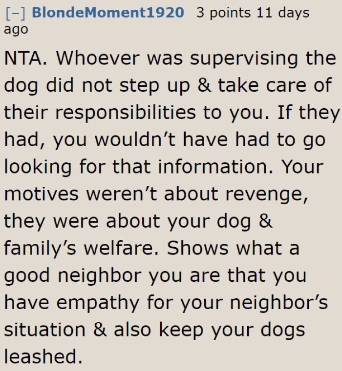 The OP and her boyfriend only did what's right.