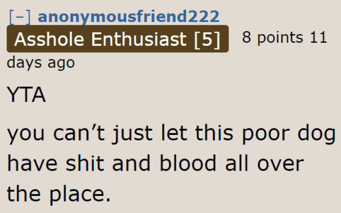 The OP can't just leave things as they are.