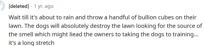 There goes the lawn...