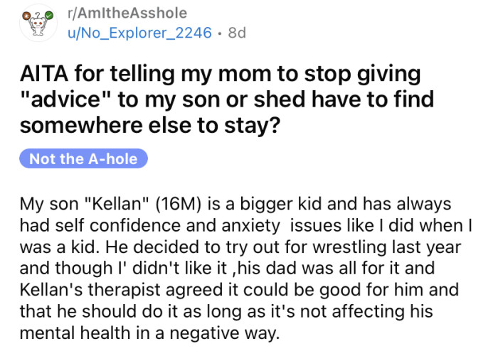 The OP shared a story about her mother giving unsolicited and hurtful 