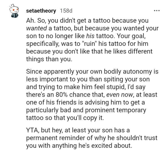 Getting A tattoo because someone else did