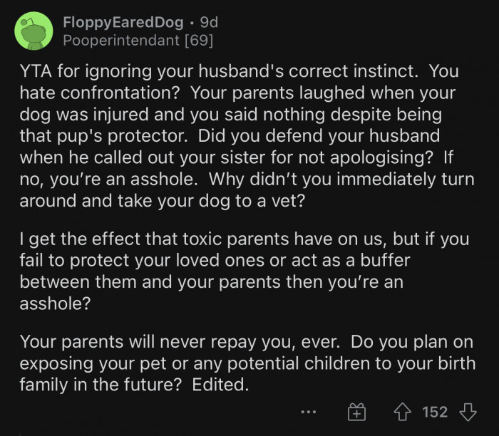 OP should have trusted her husband's correct instinct.