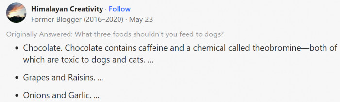 Theobromine is dangerous, and it can be found in chocolate.