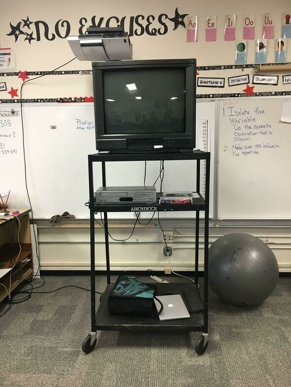 10. “These TV Carts Always Meant Class Was Going To Be Fun When The Teacher Rolled One In”