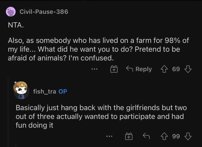 Imagine being this insecure. Fragile masculinity at its finest.