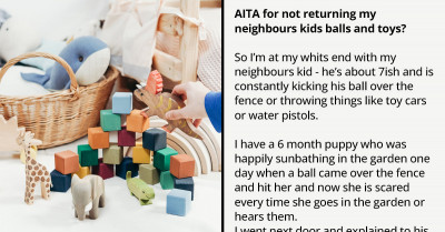 Neighbor Dispute Ensues After One Kid Kept Kicking His Toys Over The Fence Which Hit The Homeowner's Sleeping Dog