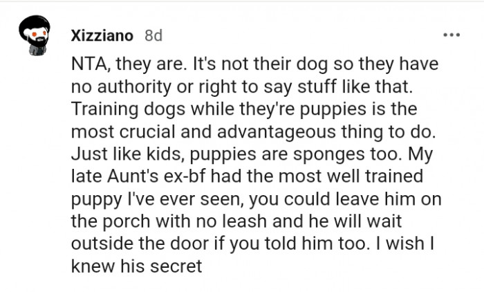 You could leave him on the porch with no leash