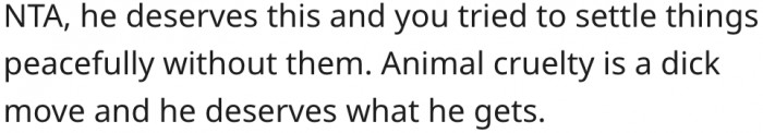 10. Her stepfather deserves whatever comes to him when she reports him.