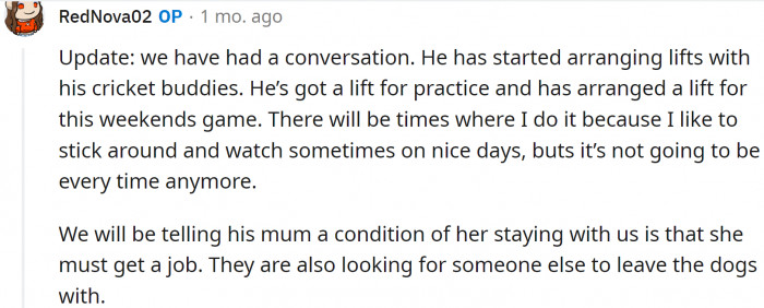 And, thankfully, they seem to have reached an understanding.