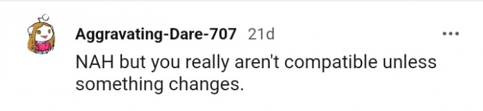 12. Something has to change as you guys are not compatible