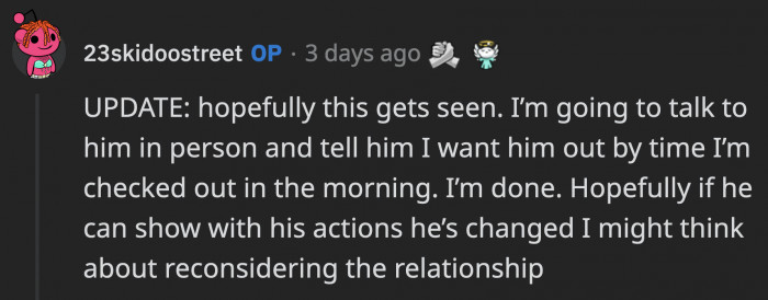 OP added an update stating that she is breaking up with Hank unless he changes his questionable priorities (which we don't think will happen)
